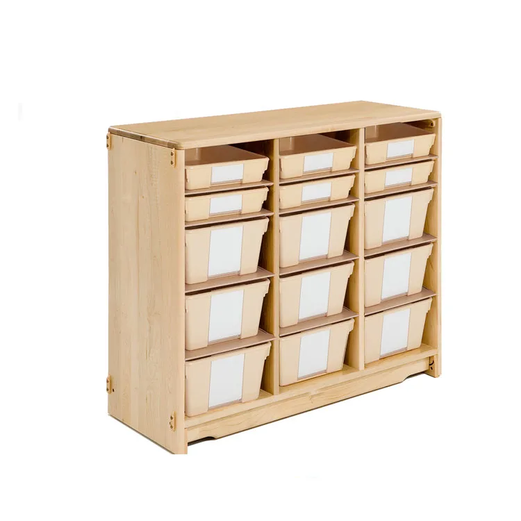Factory Direct Price children wooden classroom shelf toy organizer storage