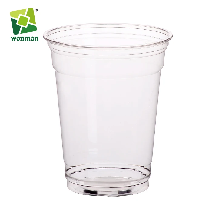 8 унций 12 унций 16 унций 20 унций 24 унции ПП ПЭТ пластиковая чашка с плоской крышкой и купольной крышкой