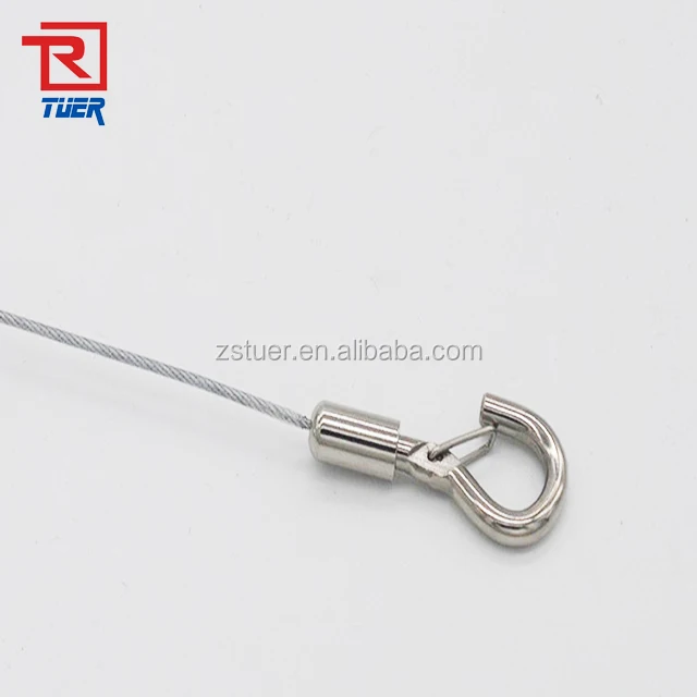 Brass Adjustable Cable Gripper Hook Nickel Plated Hanging kits For Lamp