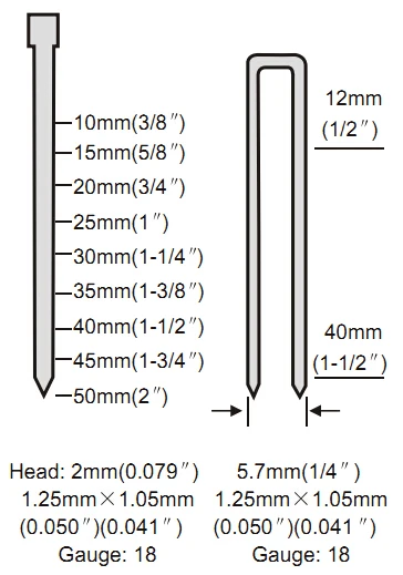 2 IN 1  F50 9040 Air Brad Nailer and Stapler