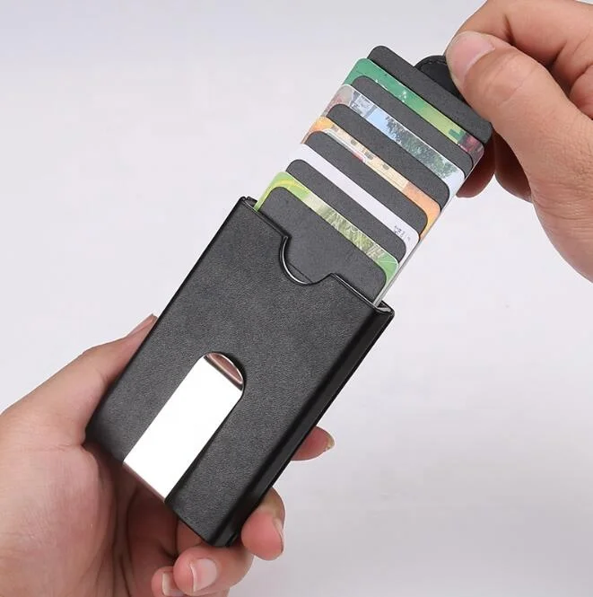 Футляр для дебетовой карты Guangzhou минималистичный кошелек с язычком RFID-блокировка Индивидуальные OEM-держатели карт зажимом