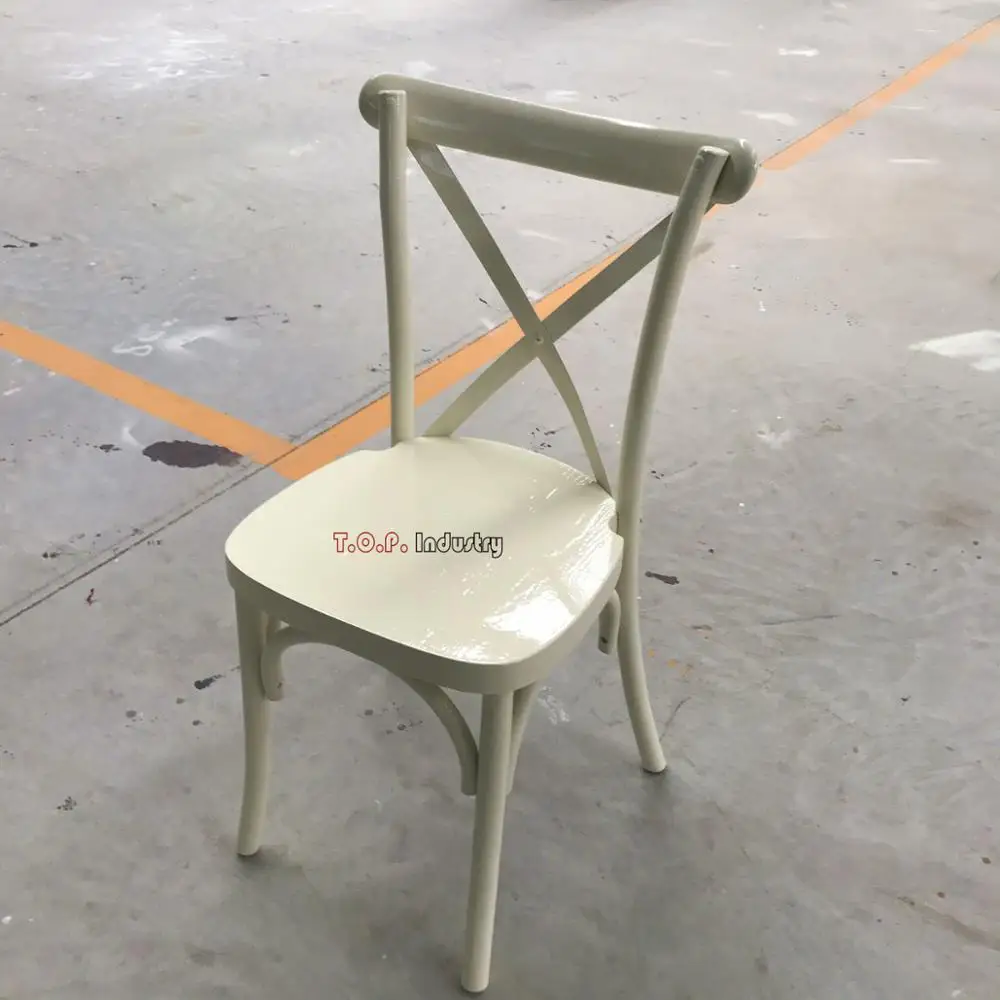 White Color Beech Wood Vintage x-back chair