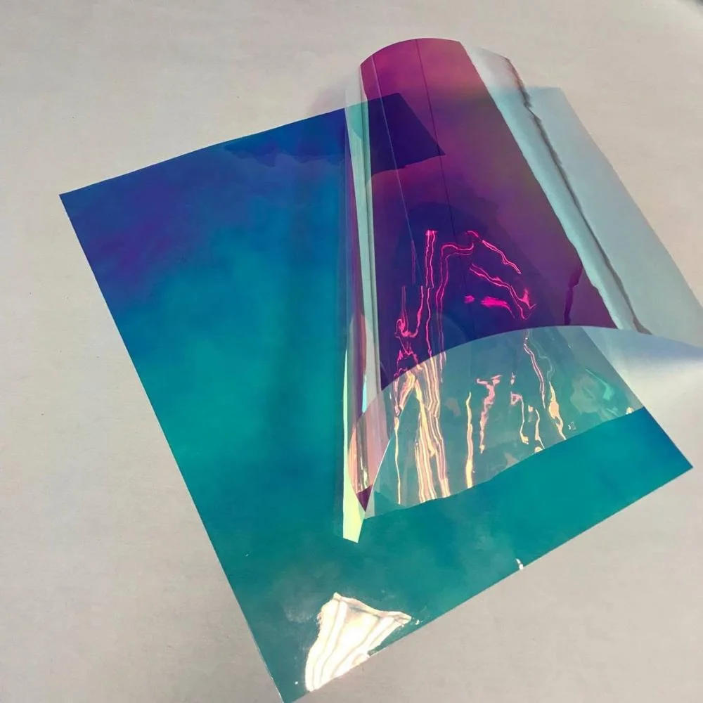 70mic Self Adhesive Dichroic Iridescent window film for Glass Window or PMMA Acrylic Sheets