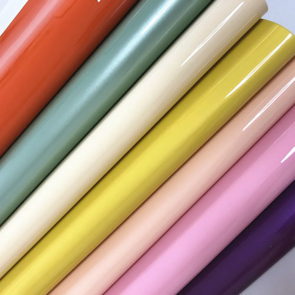 2019 colorful pu patent leather for making notebook cover and lady bag