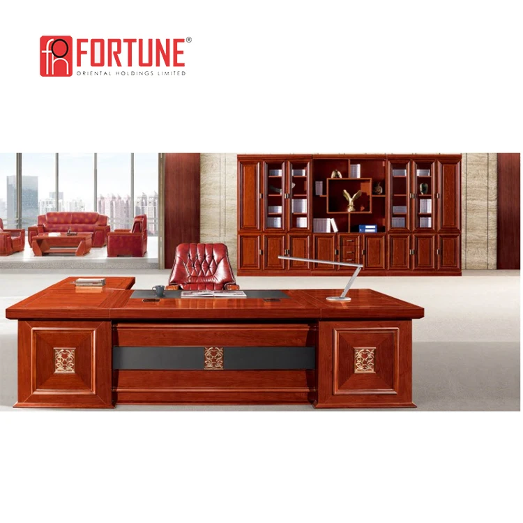 Современная роскошная офисная мебель из вишневого дерева большой стол для руководителей