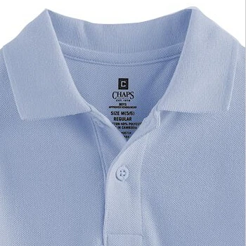 solid Pique cotton poly kids school uniform polo shirt