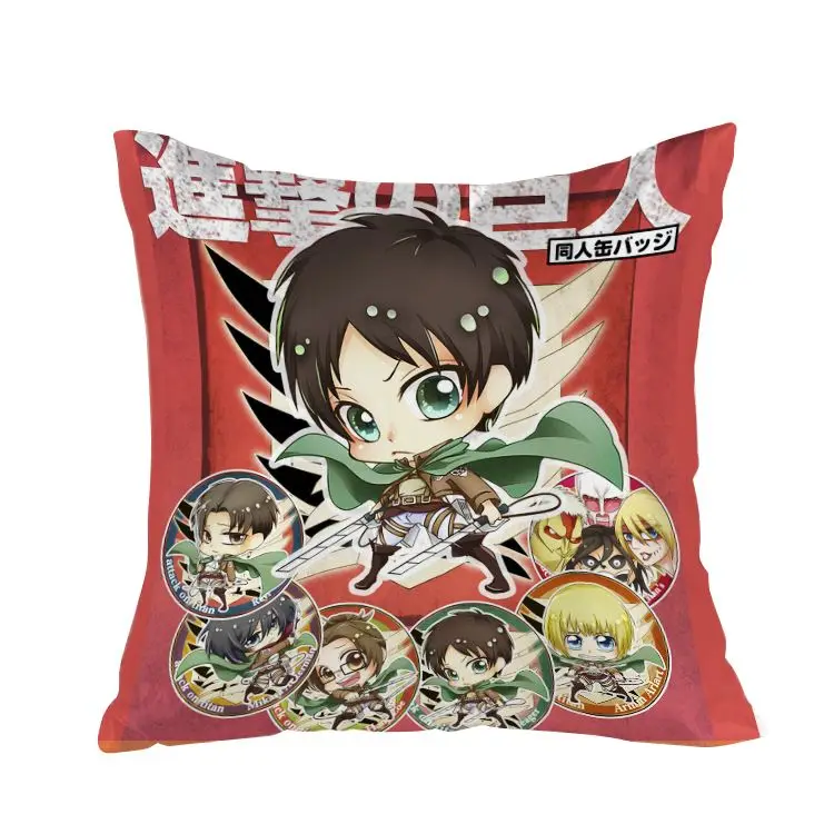  Новый нападение на титан Shingeki нет Kyojin 40 x см площадь аниме Dakimakura Waifu бросить подушку крышка
