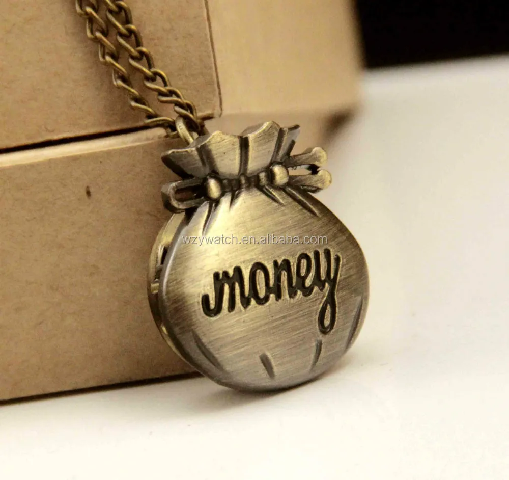 cartoon pocket watches with wallet purse moneybag factory direct sales