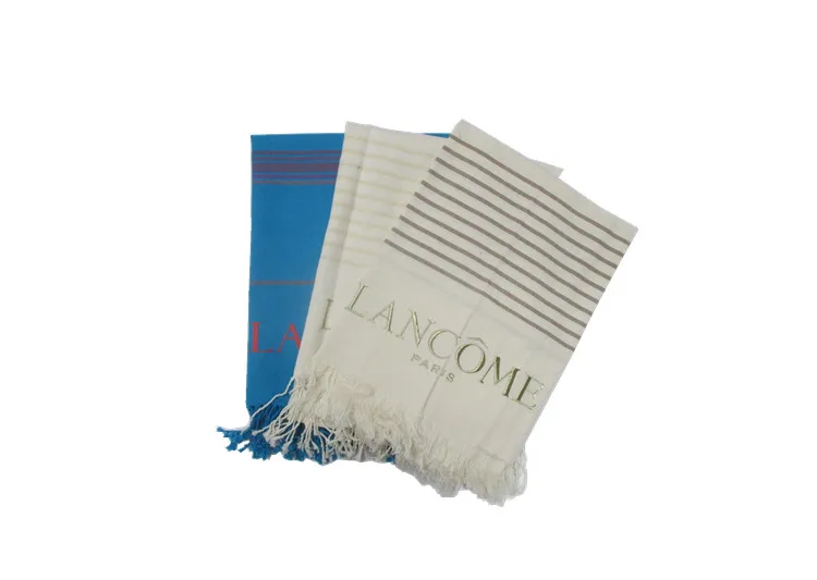 Hot Sale Factory Recycled RPET Direct Tassel Peshtemal Wholesale Fouta Hamam Custom Turkish Beach Towel