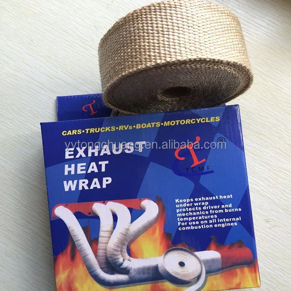 exhaust insulating wrap/texturized fiber glass tape with HEAT TREATMENT