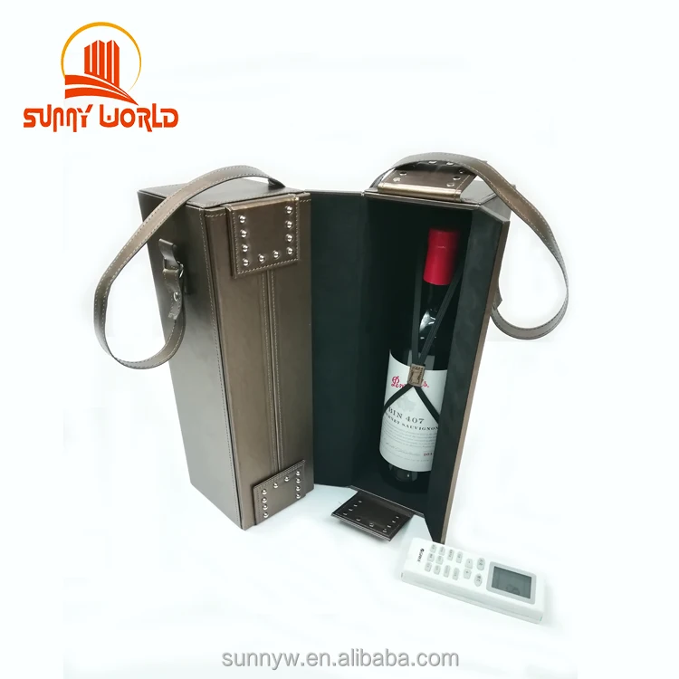 
Single bottle PU leather Party Wine tote Travel Wine Case Single bottle PU leather Party Wine tote Travel Wine Case