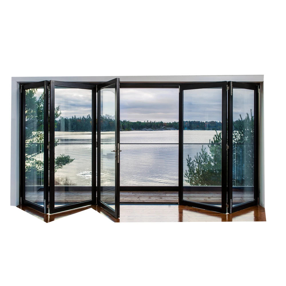 2019 new design folding glass door  puertas de  vidrio aluminio
