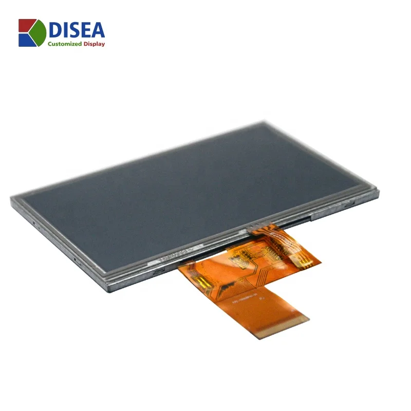 5.0 inch customized 480(RGB) x272 tft lcd display, 24BIT RGB display panel with resistive touch panel 5.0 inch tft lcd module