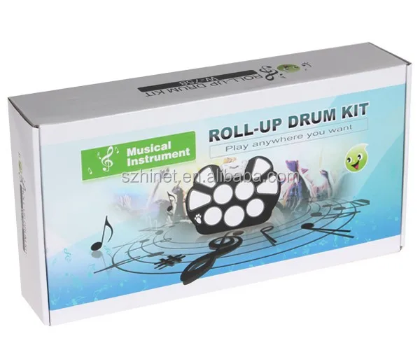 Портативная и профессиональная электронная Складная силиконовая подкладка для барабана с 2 барабанными палочками