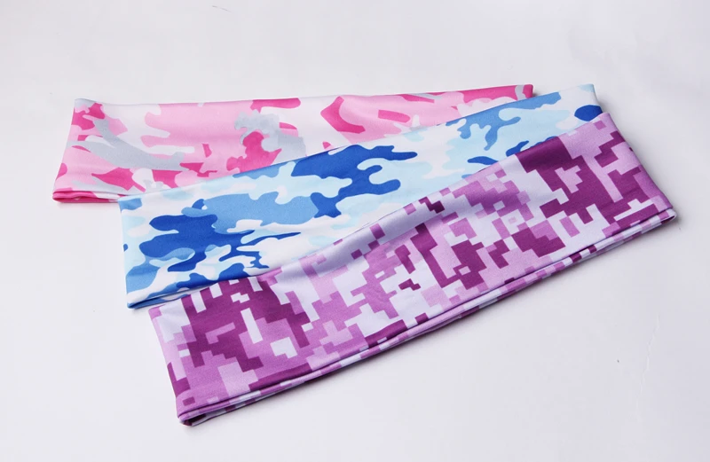 
Non-slip silicone hair band camo elastic hair accessories sports headband 