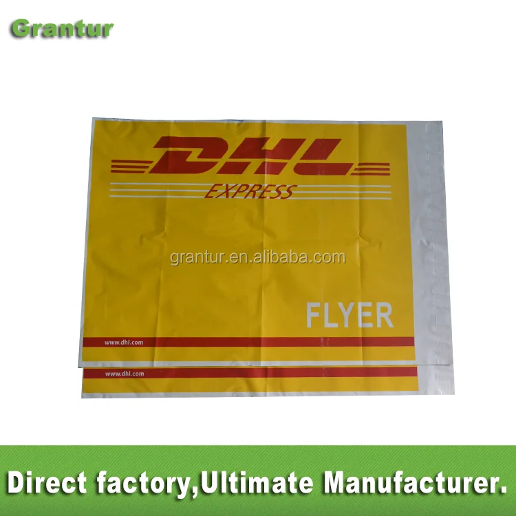 
high quality dhl plastic mail bags custom dhl envelope courier flyer 