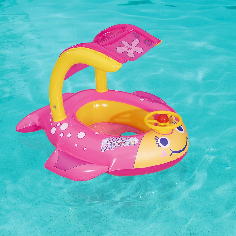 Bestway 34108 Inflatable Shark/Fish Baby Swim Seat Pool Float