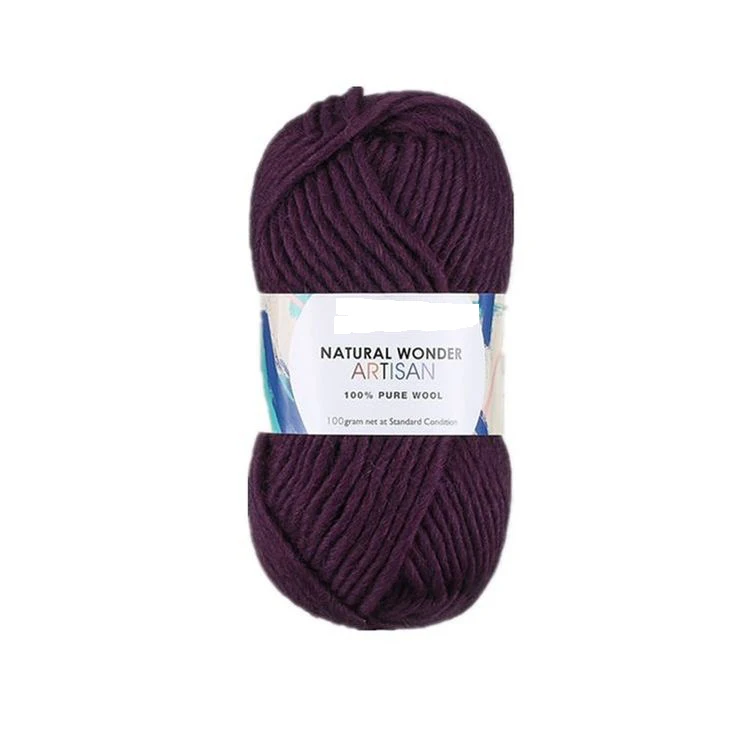 
100% Army Bled Mink Meri Cone Hand Minc Aran Into Zong Neon Wool Yarn 8Ply 