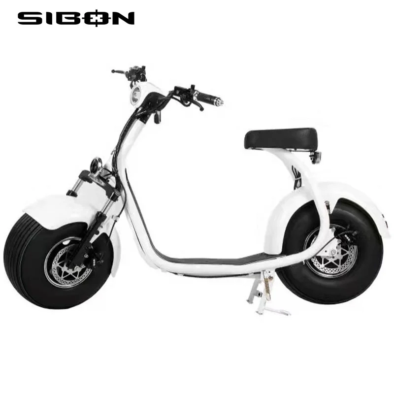 SIBON 48V 800W lithium battery fat tire disc brake electric scooter chopper