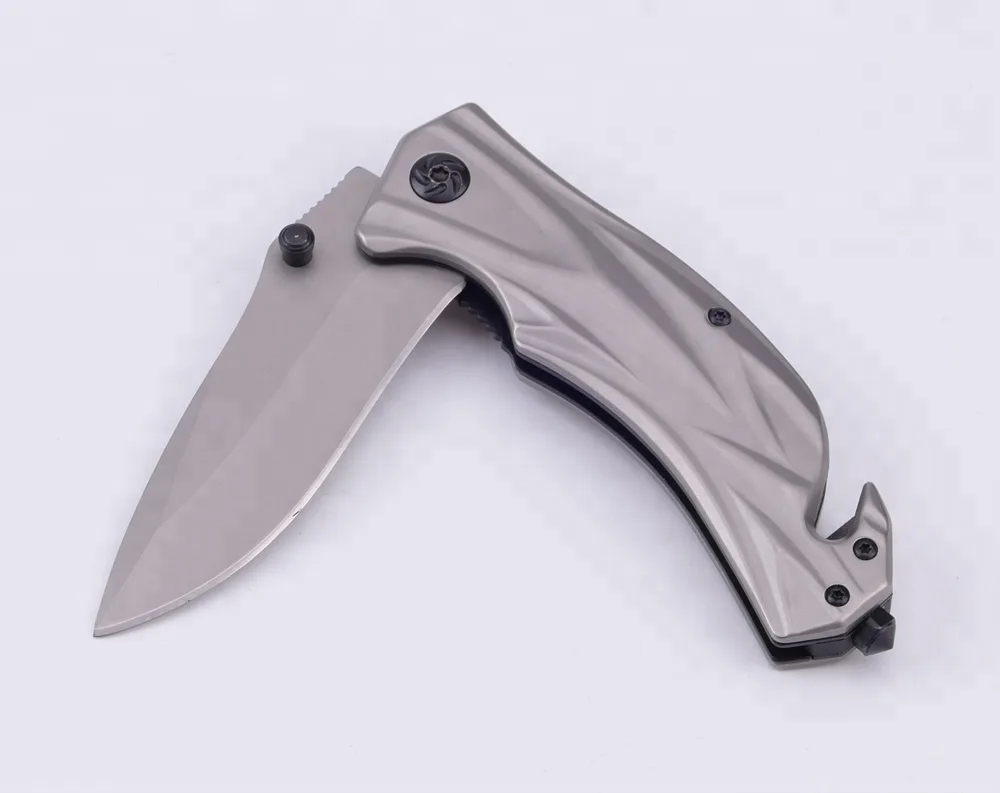 Stainless steel blade and plastic handle titanium Coating Pocket Knife