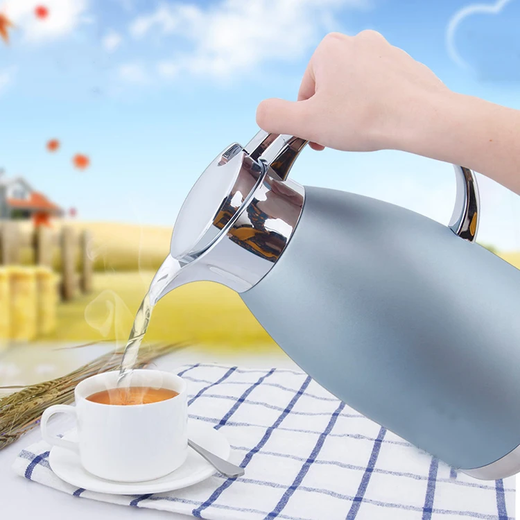 
German-Designed Thermal Coffee Carafe Stainless Steel Double Wall BPA-Free Thermos Keeps Beverages Hot Warm up to 12H 