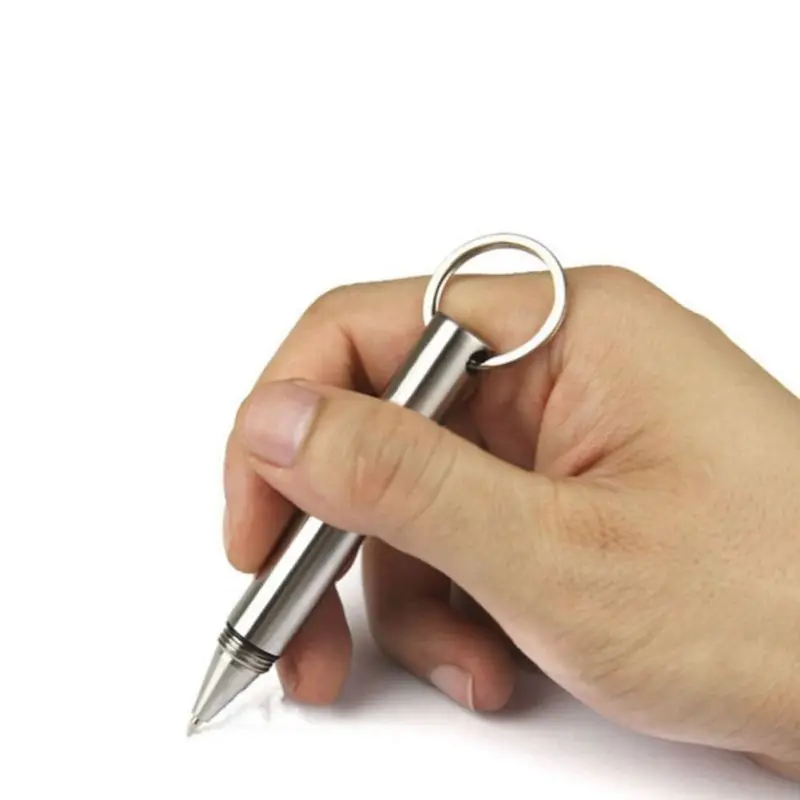 Dito Mini EDC Pocket Tactical Pen Survival Outdoor Stainless Steel Keychain Tool Broken Window Glass Breaker + 1x refills 9282