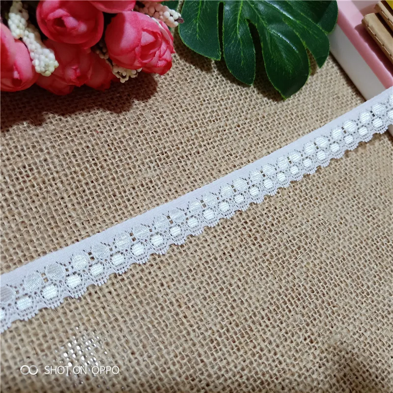 
*1.2-2cm S2457 elastic lace ribbon DIY lace trim fabric embroidery white lace accessoriesused for crafts sewing fabric clothing 