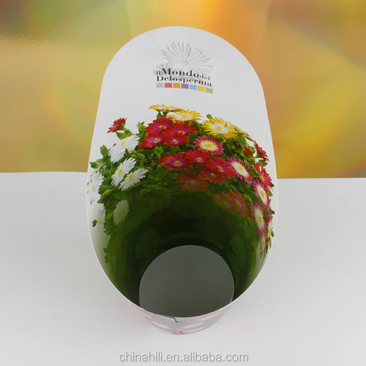 PP Plastic decorative double color flowers indoor pot planter cover for pot wrapping