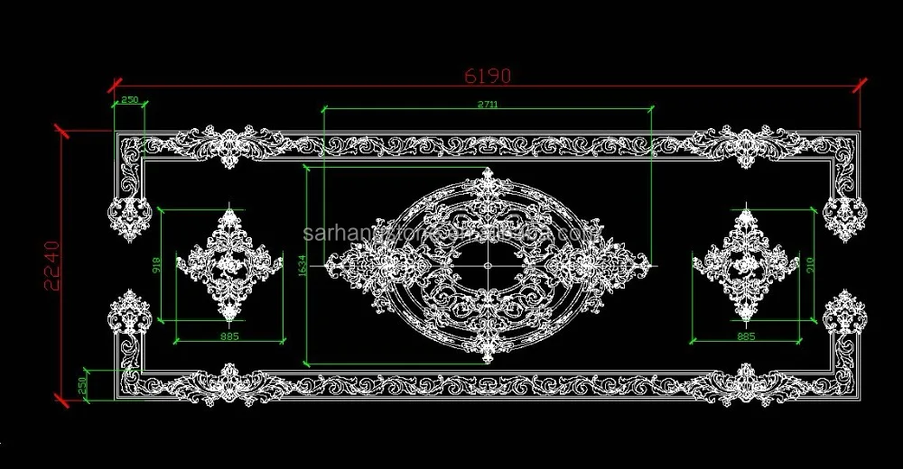 
Waterjet marble Floor Medallion pattern design 