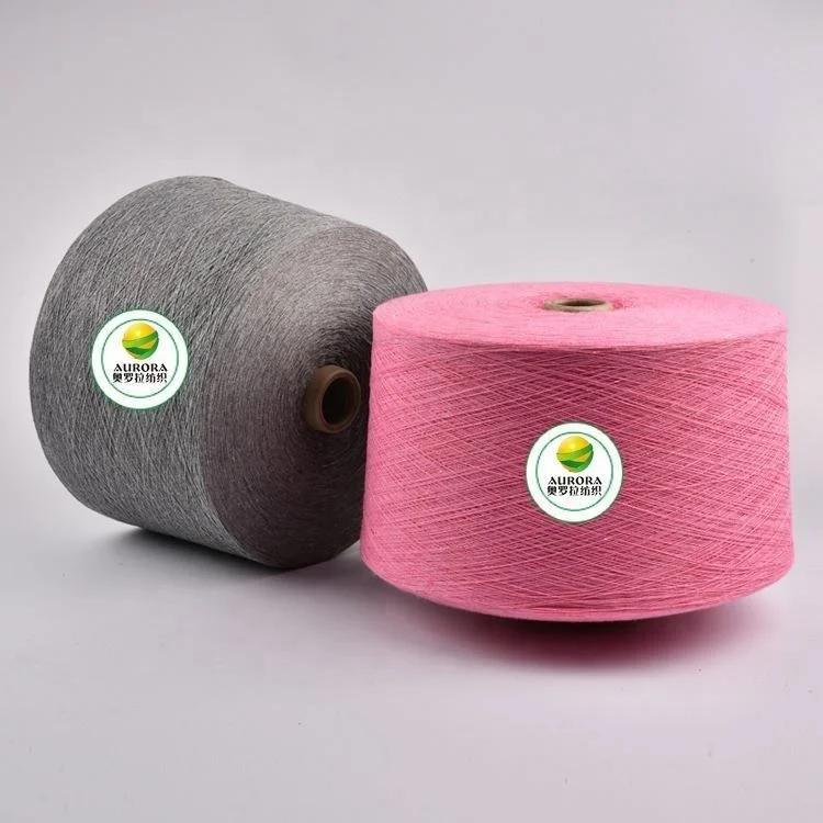 Core spun polyester fancy working gloves knitting yarn top level working glove yarn 70/48 raw white for knitting yarns