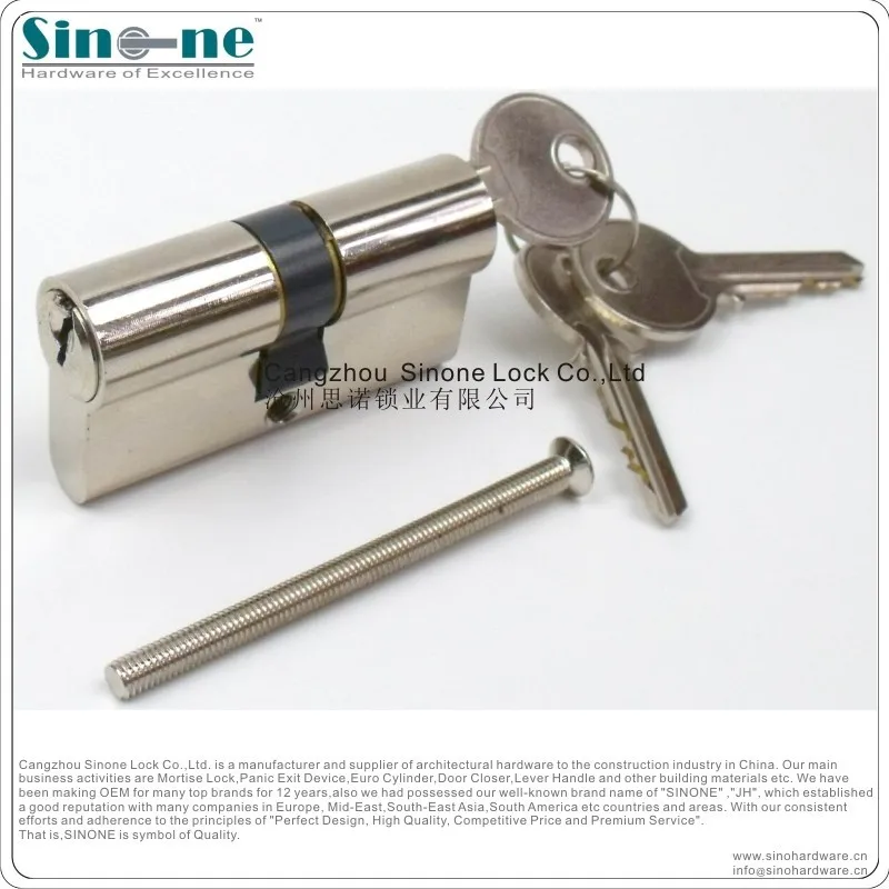 Brass Euro Profile Double Cylinder Lock/Guaranteed for 5