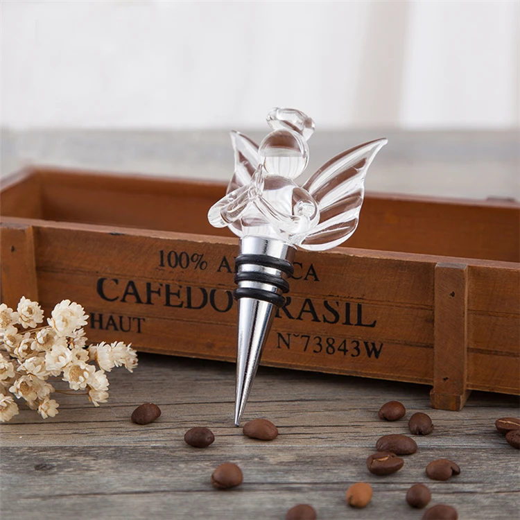 
2019 New Style Crystal Glass Red Wine Bottle Plug Bear Vacuum Plug Household 