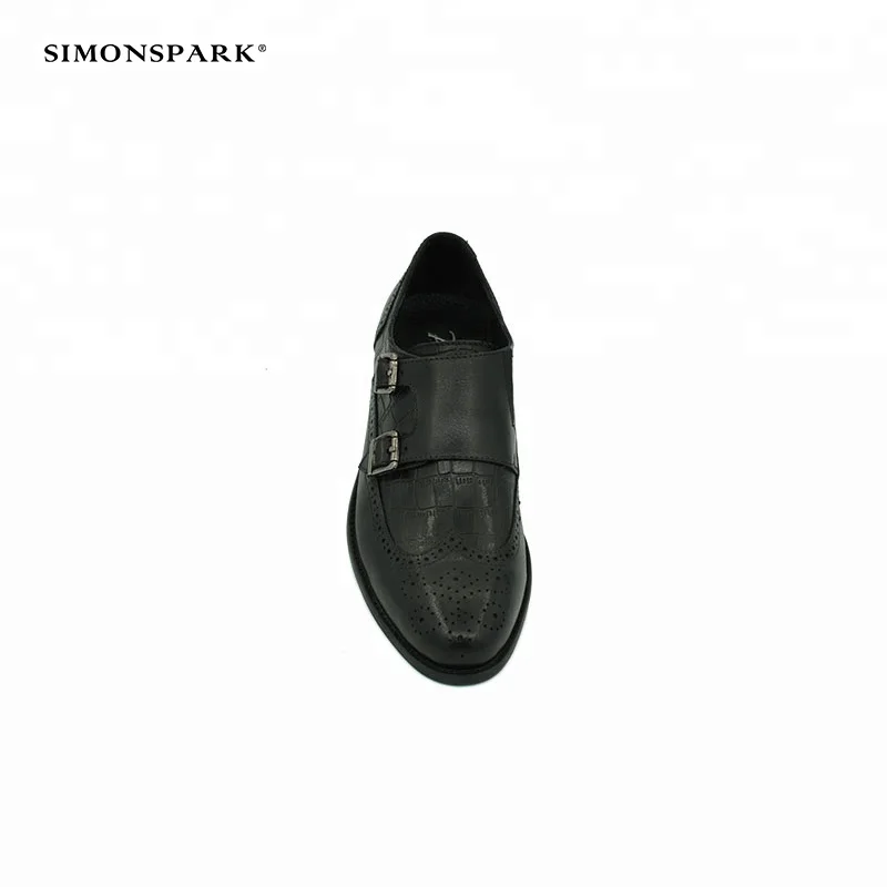 Latest Design Boys Monk Black Genuine Leather Men Elegant Party Formal  Dress Shoes