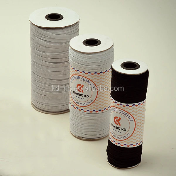 Higher Quality White Rubber Elastic Braid Band Tape