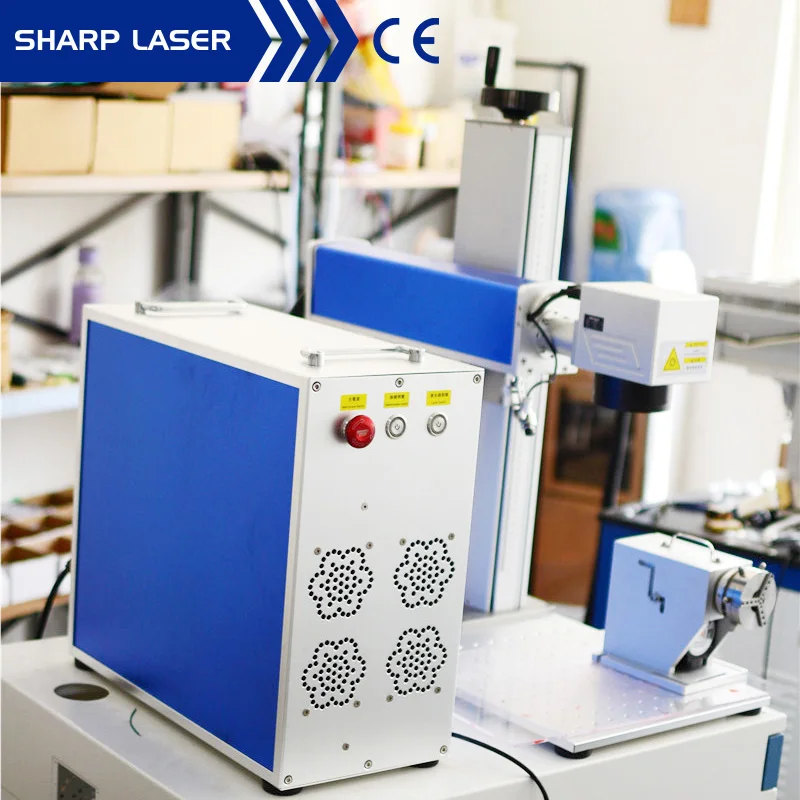 portable mini desktop Mopa color raycus lazer 20w 30w 50w cnc jewelry metal fiber laser marking machine marker price for sale