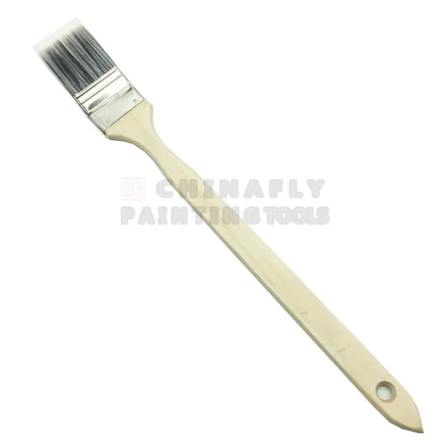 CTWHPB030  Wholesale price   Wooden Handle radiator  Paint Brush Polyester filament angle Paint Brushes