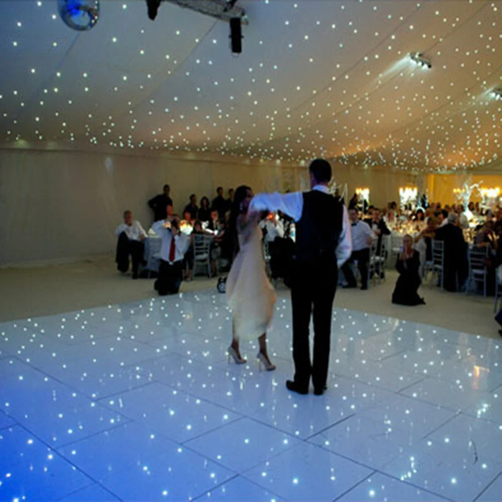 
factory best selling acrylic twinkling led star dance floor led black/white sensitive starlight wedding led dancefloor 