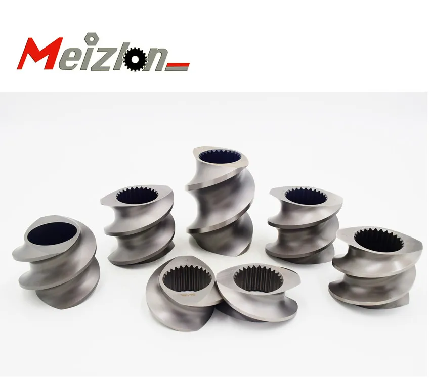 Meizlon high quality vacuum quenching treated twin Extruder plastic screw barrel for extrusion