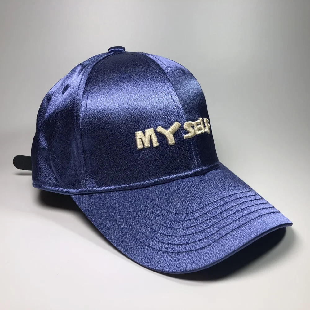 Professional custom satin baseball cap hat embroidered sports caps wholesales
