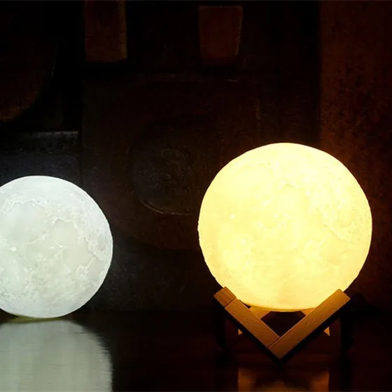 Solar System 8 Planets 3D Print Waterproof Decorative Ball Sphere Moon Solar Light Saturn/Earth/Jupiter/Mars/Moon Lamp Touch