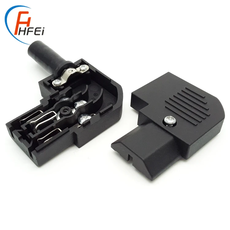 10A 250V CE marked 3 pin male female wire connector right angle 90 degrees c13 c14 angled connector