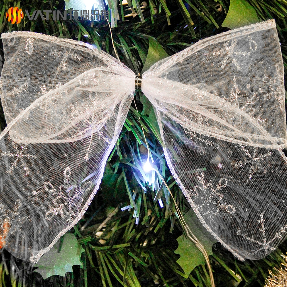 
Full Color Christmas Holiday Ribbon Swirl Wired Sheer Glitter Ribbon Spool Ribbon 