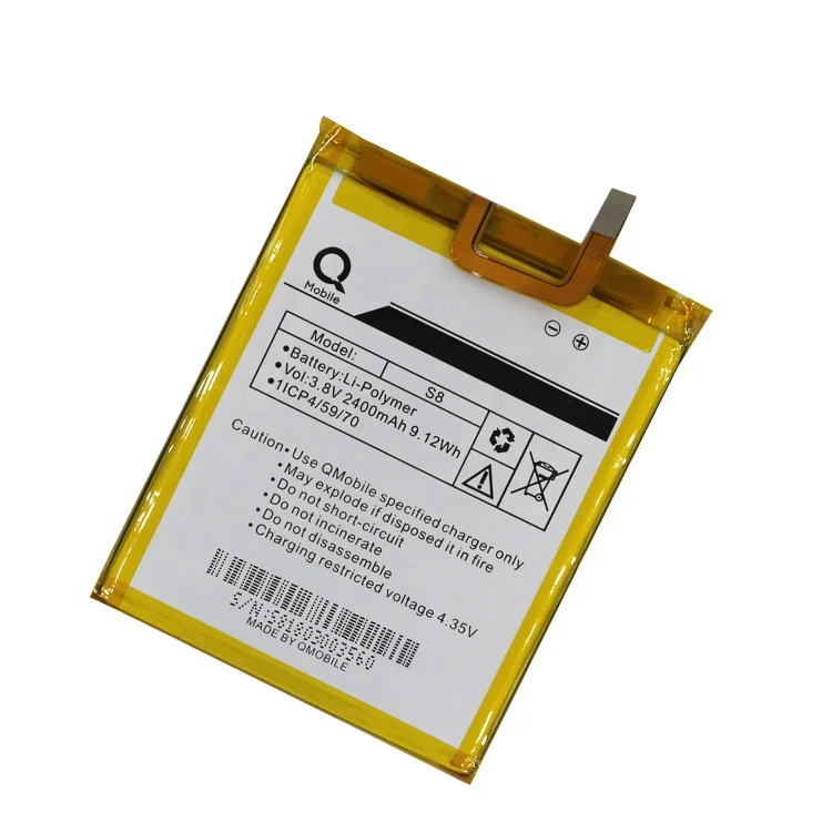 Qmobile OEM Wholesale Long Life Time Laptop 2400mAh S8 Battery for Q Mobile