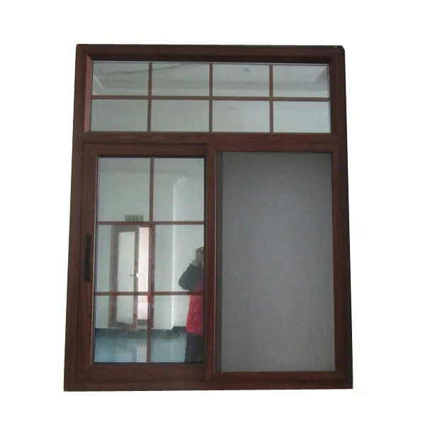 Modern house window design wooden color new products 2018 innovative product sliding window grill design