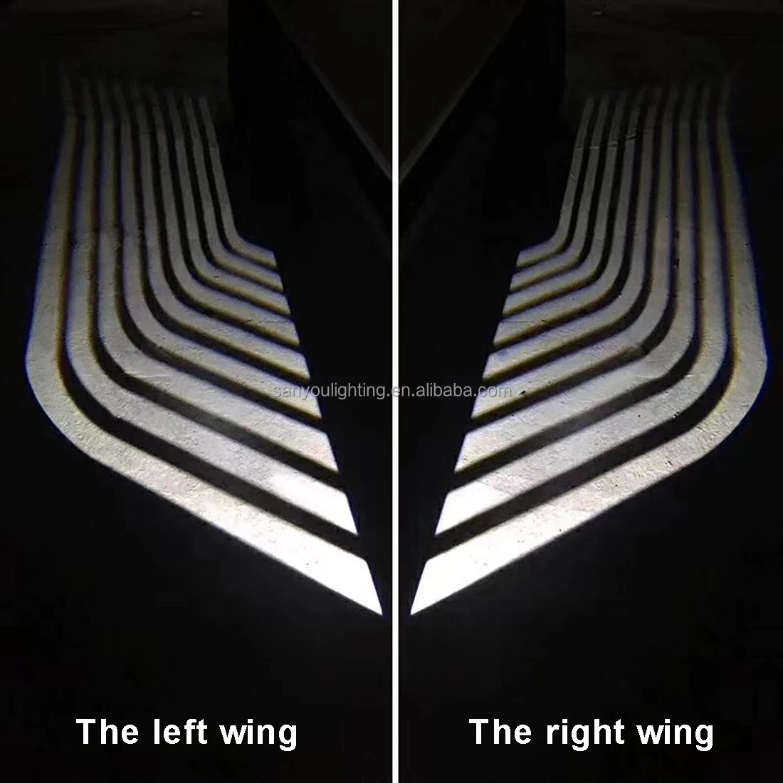 SANYOU Newest arrival popular IP67 Led welcome door lights with angle wings for auto parts