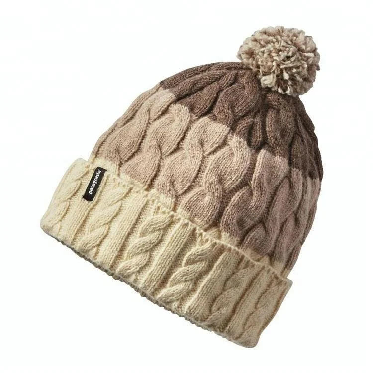 
Горячая Распродажа, пустая короткая Зимняя Вязаная Шапка-бини с большим помпоном 