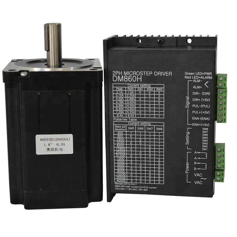 Nema 34 высокий крутящий момент 126 мм 6A с драйвером двигателя srepper 8a 256 подразделение
