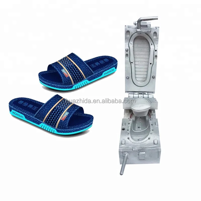 China Aluminium Mould Manufacturer Factory New Design 2 Color Shoe Mold Pvc Air Blowing Slipper Mould