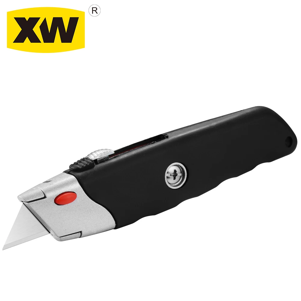 Easy open  blade storage TPR rubber quick change utility cutter