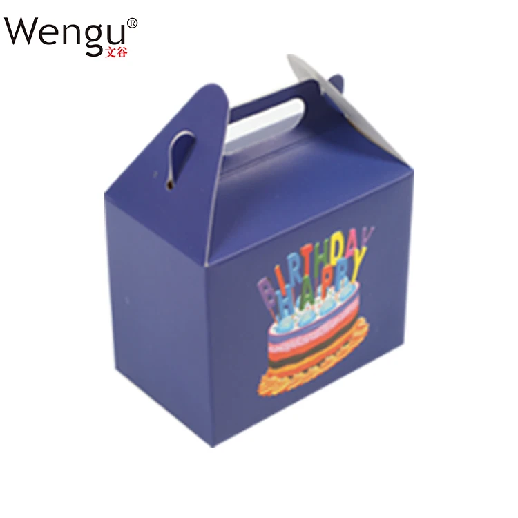 Promotional Cheap Price Recyclable Art Paper  Happy Birthday Cake Gift Box